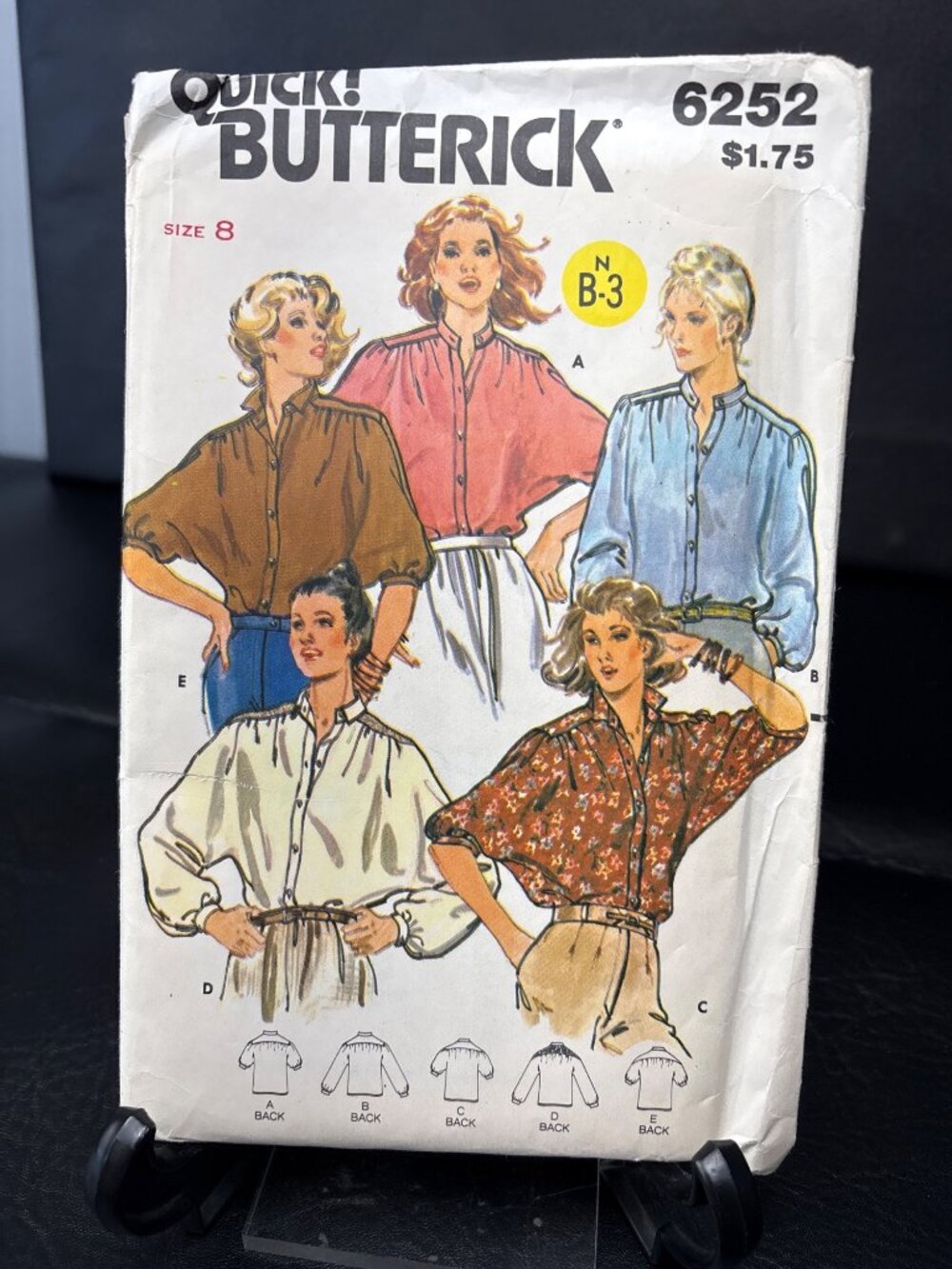 Butterick 6252 Womens Shirt Sewing Pattern Size 8 Uncut - Picture 7 of 7